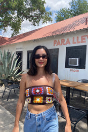 Patchwork Floral Tube Top