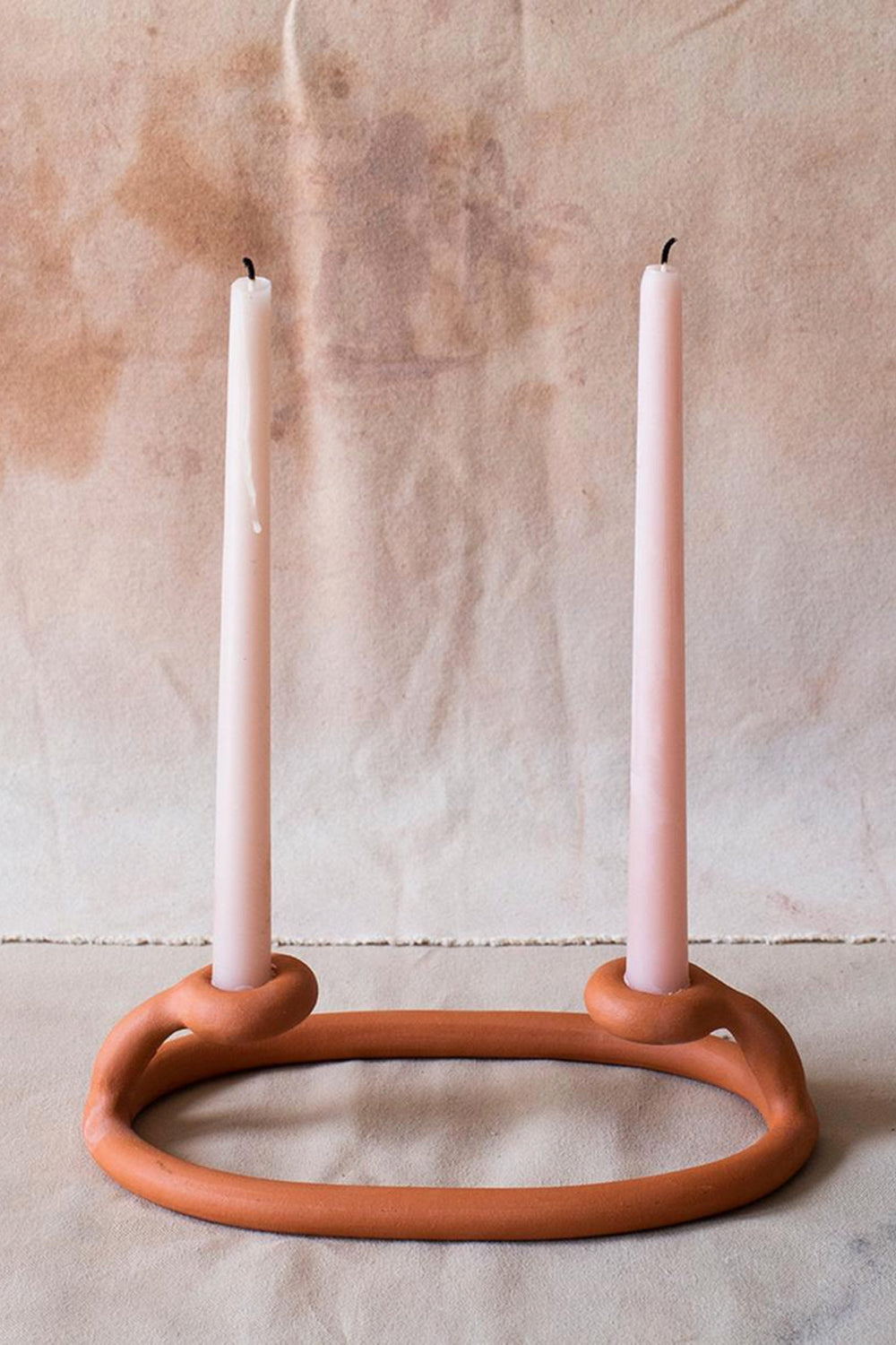 Terracotta Duo Candlestick