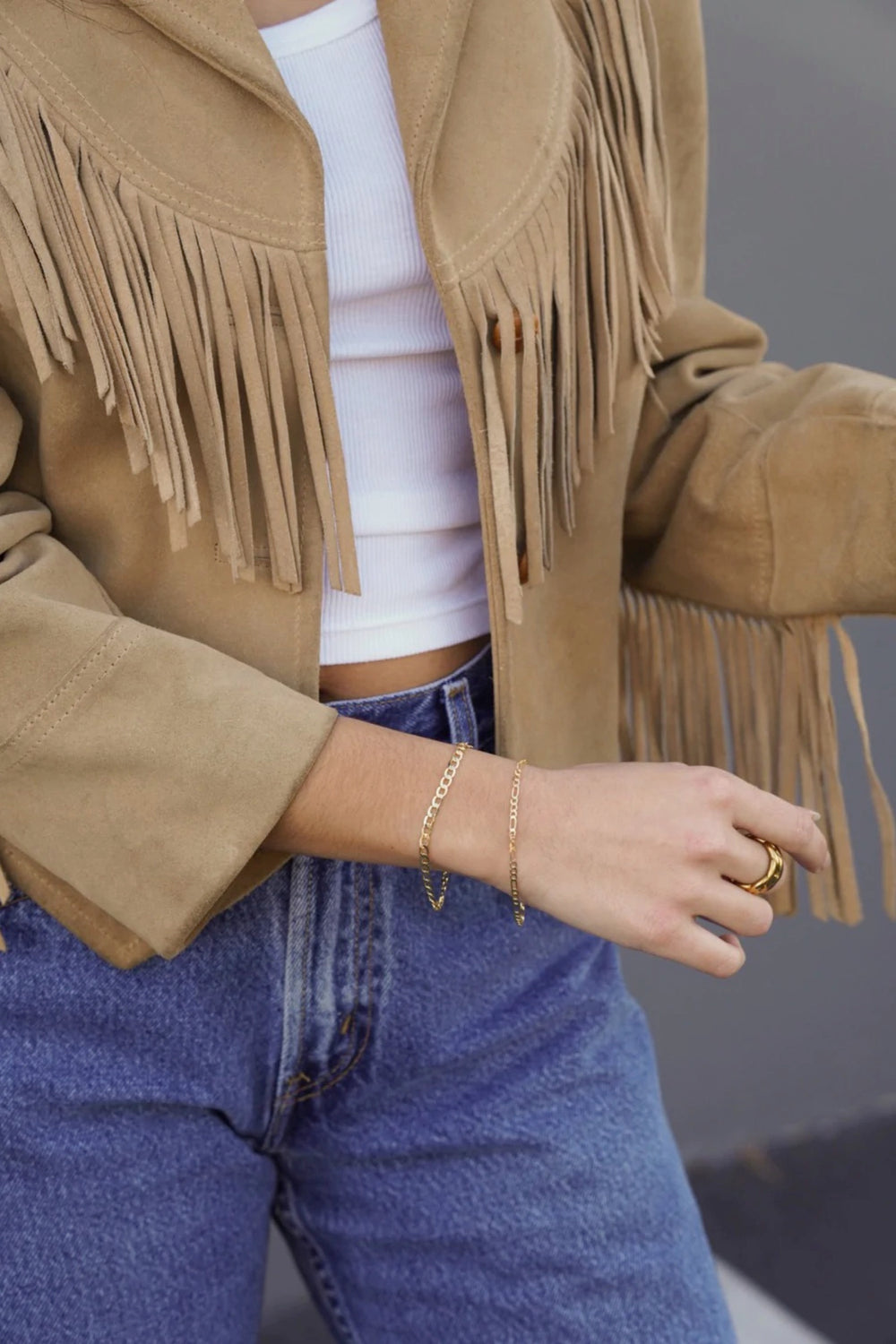 Gold XS Figaro Bracelet