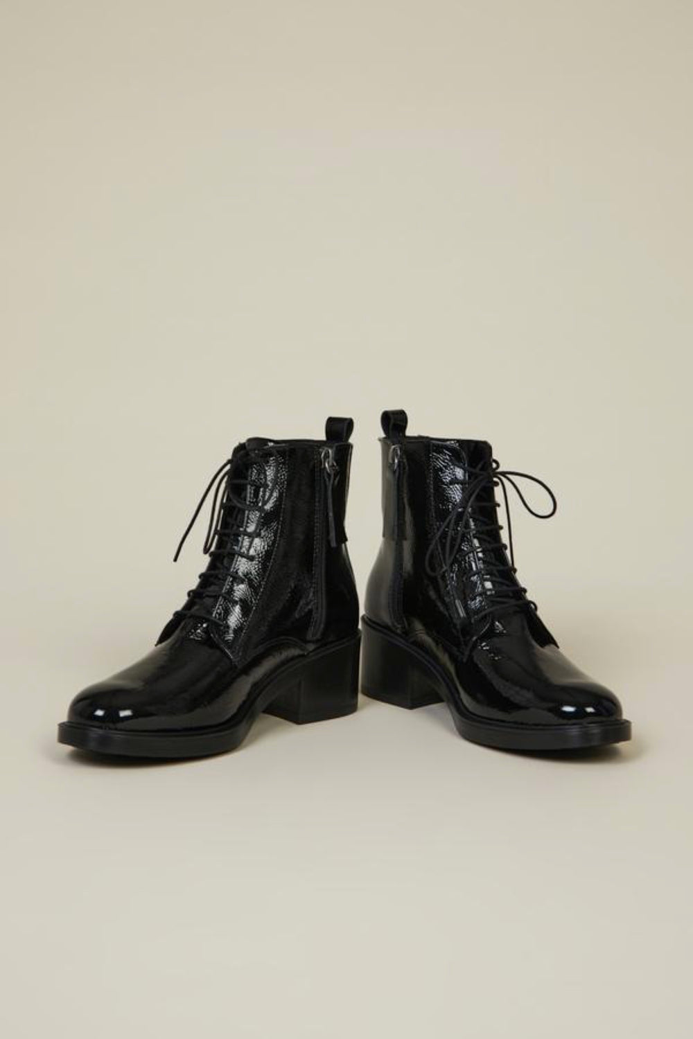 Black Patent Josh Boots