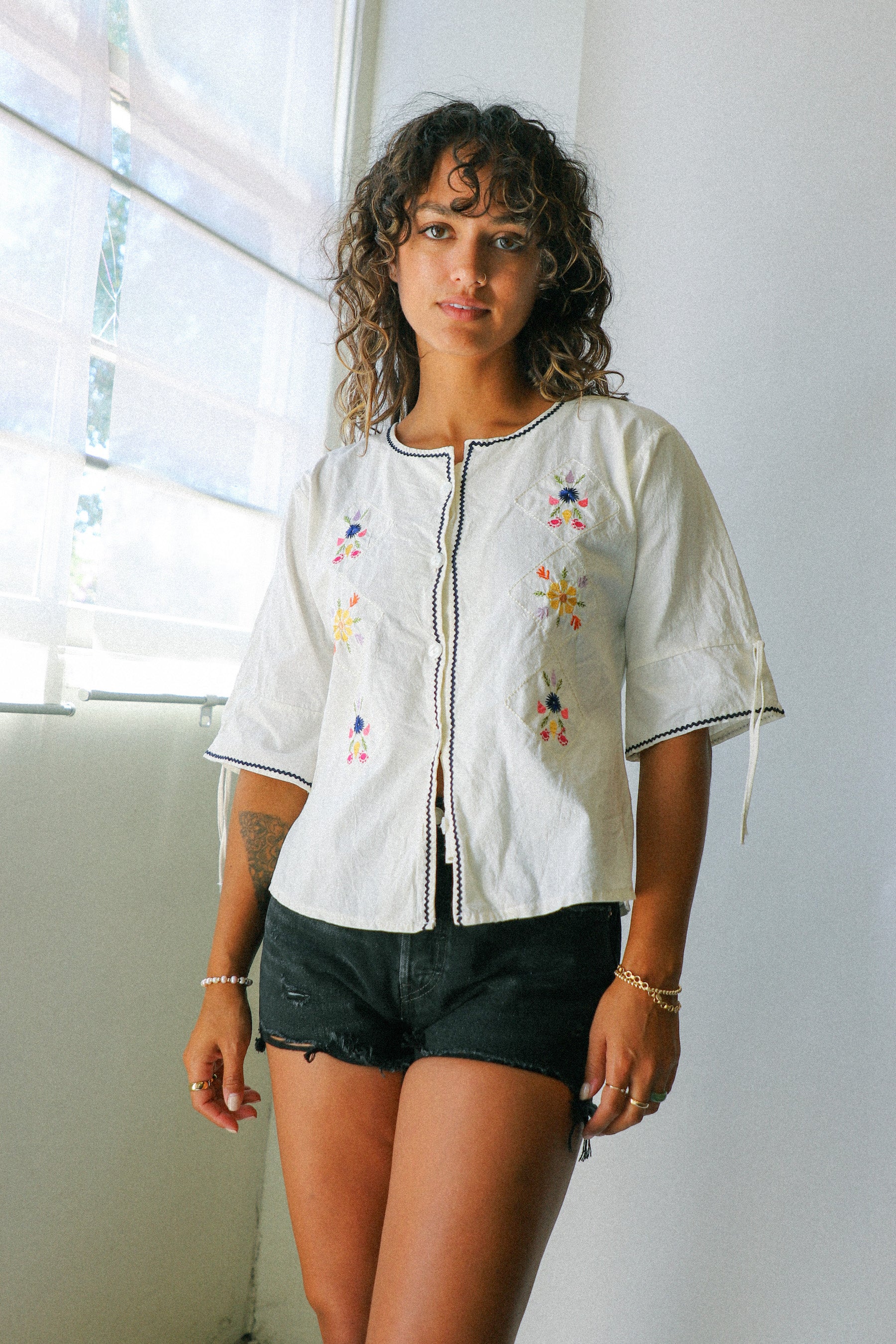 Arantza Embroidered Top