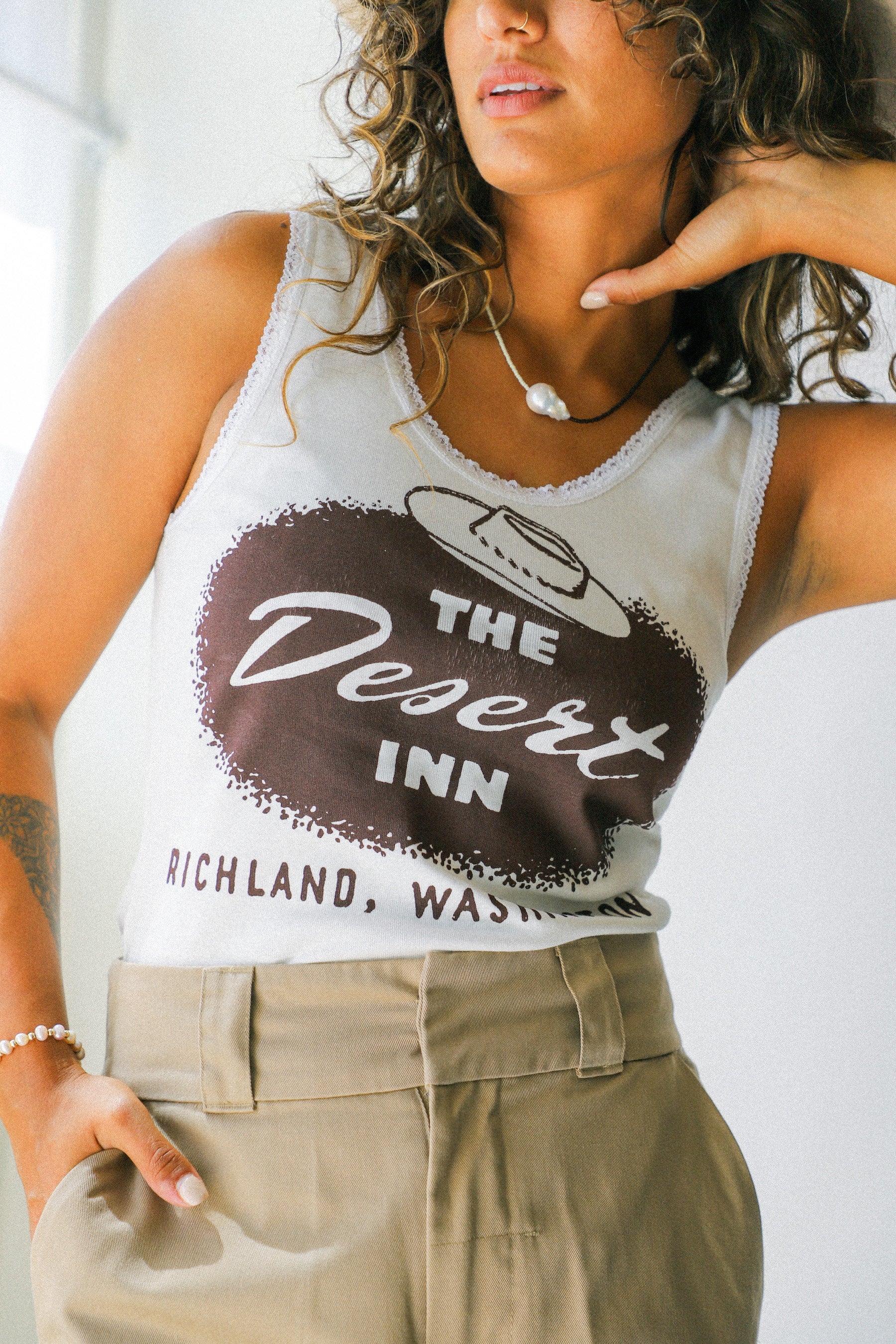White Desert Inn Lace Tank