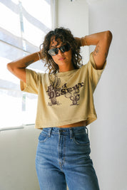 X Prism Tan High Desert Crop Tee