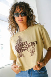X Prism Tan High Desert Crop Tee