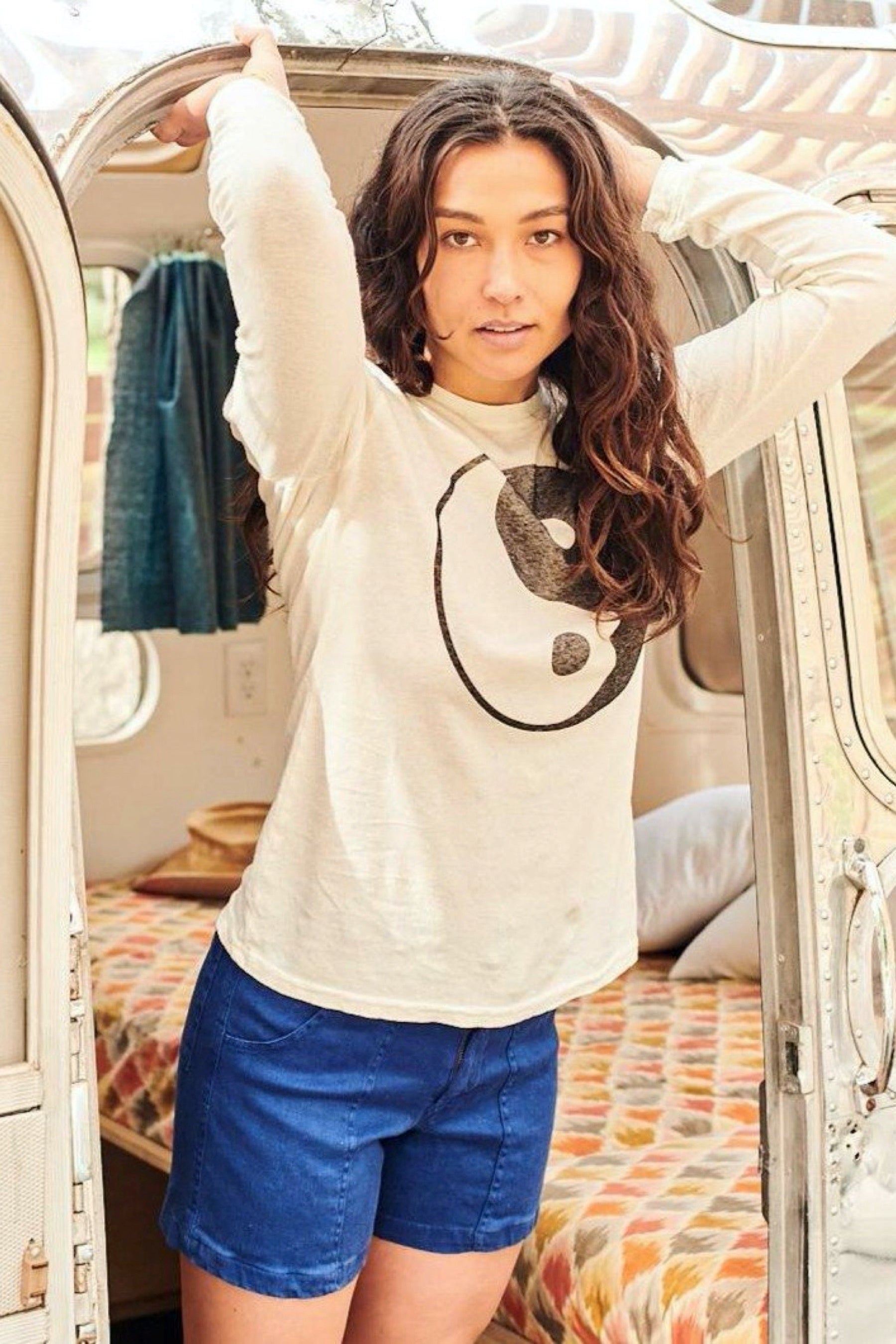 Washed White Yin Yang Jung Tee