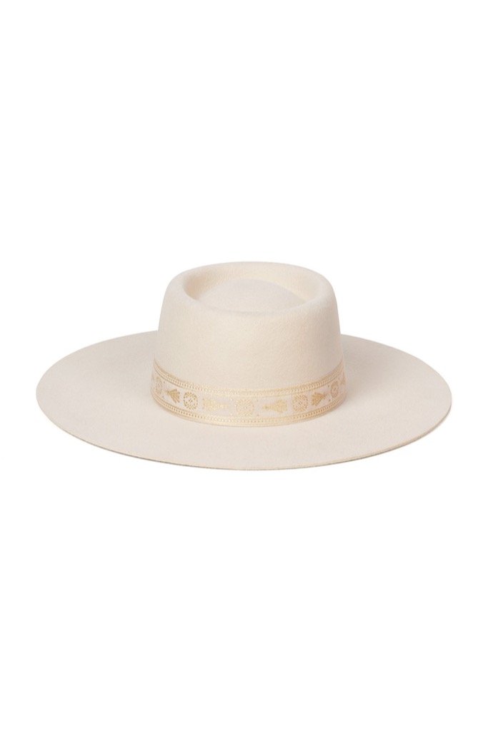 Cream Juno Boater Hat