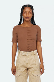 Mocha Ruched Tee