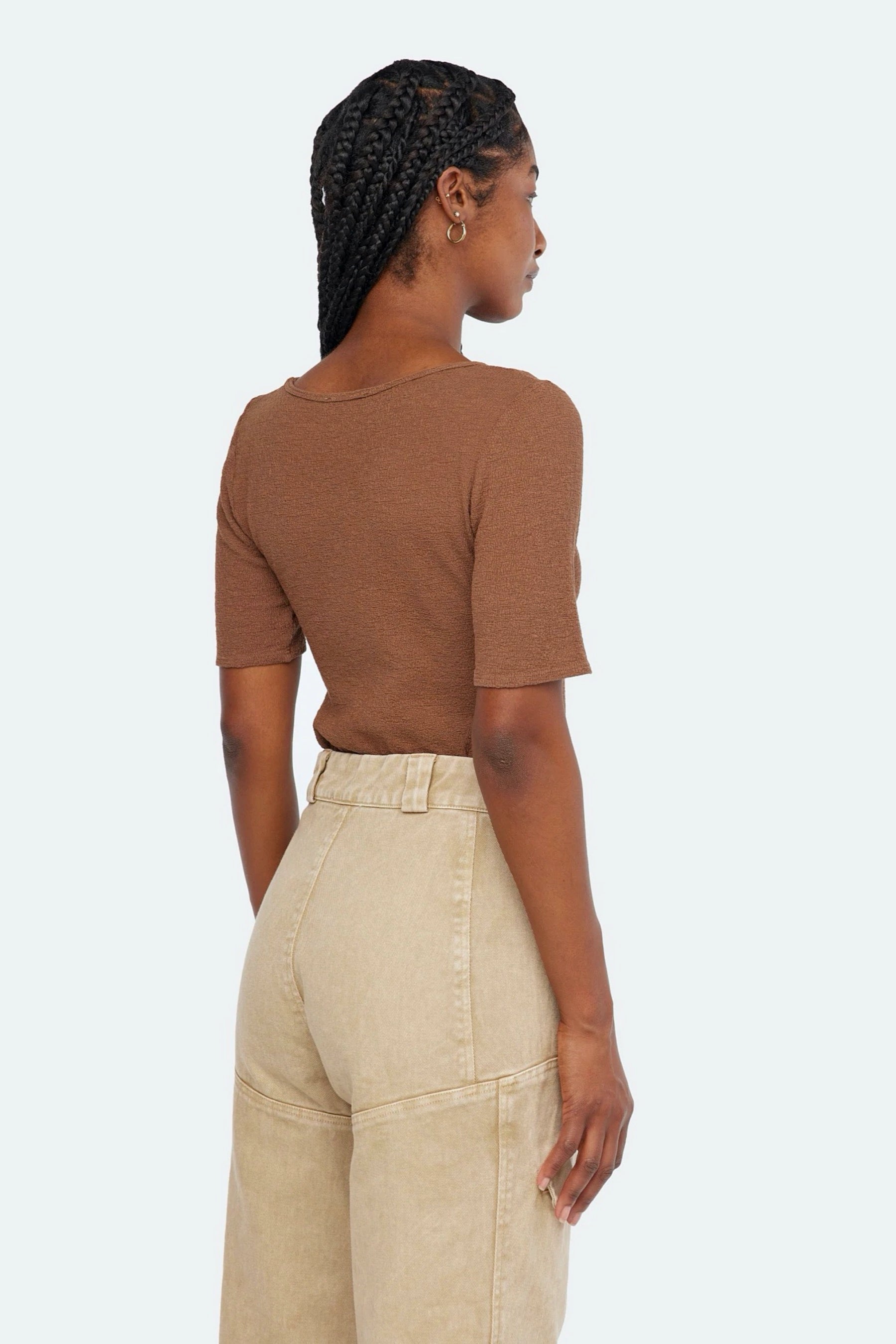 Mocha Ruched Tee