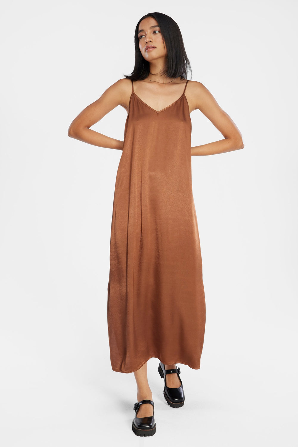 Mocha Leia Slip Dress