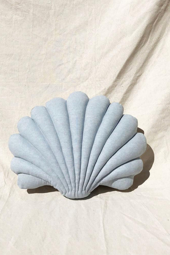 Pale Blue Linen Shell Pillow Prism Boutique