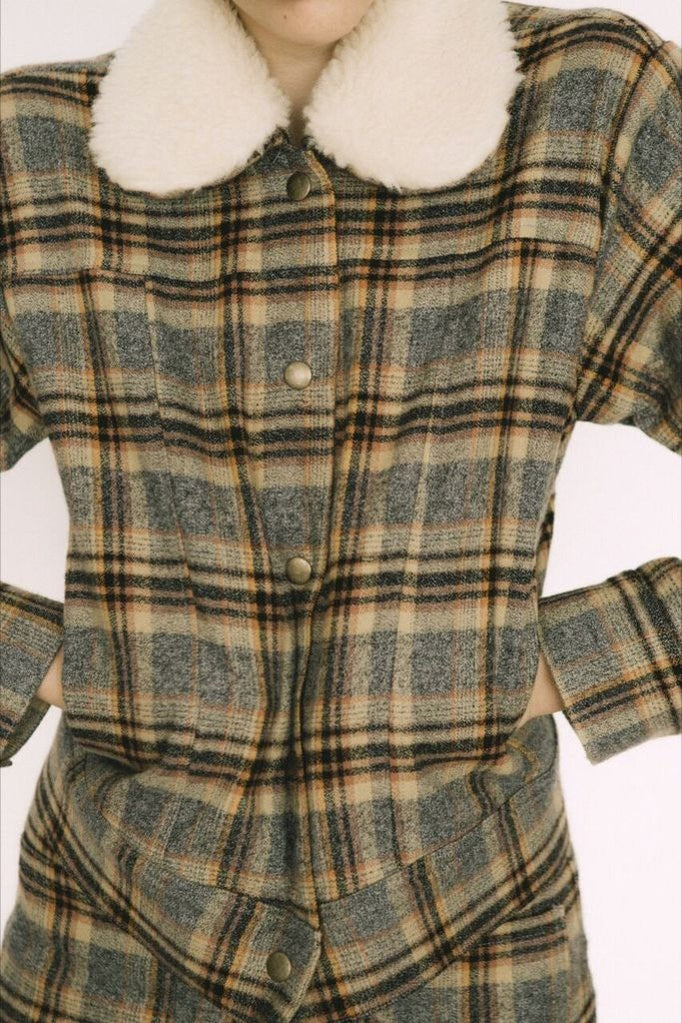 Grey Plaid Nick Jacket