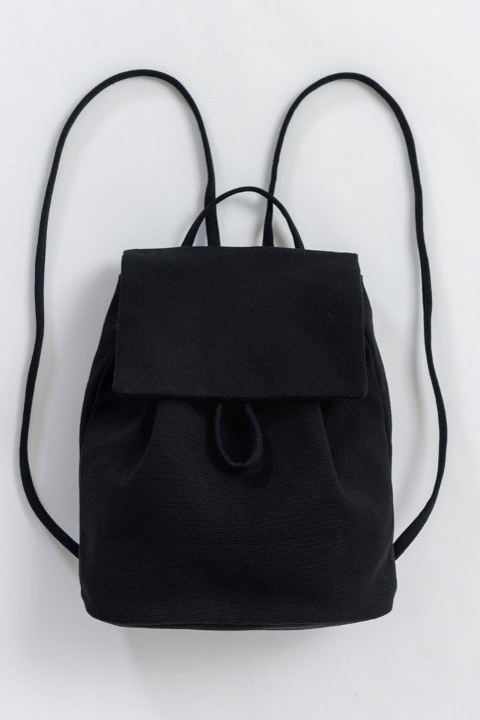 Mini black hotsell canvas backpack