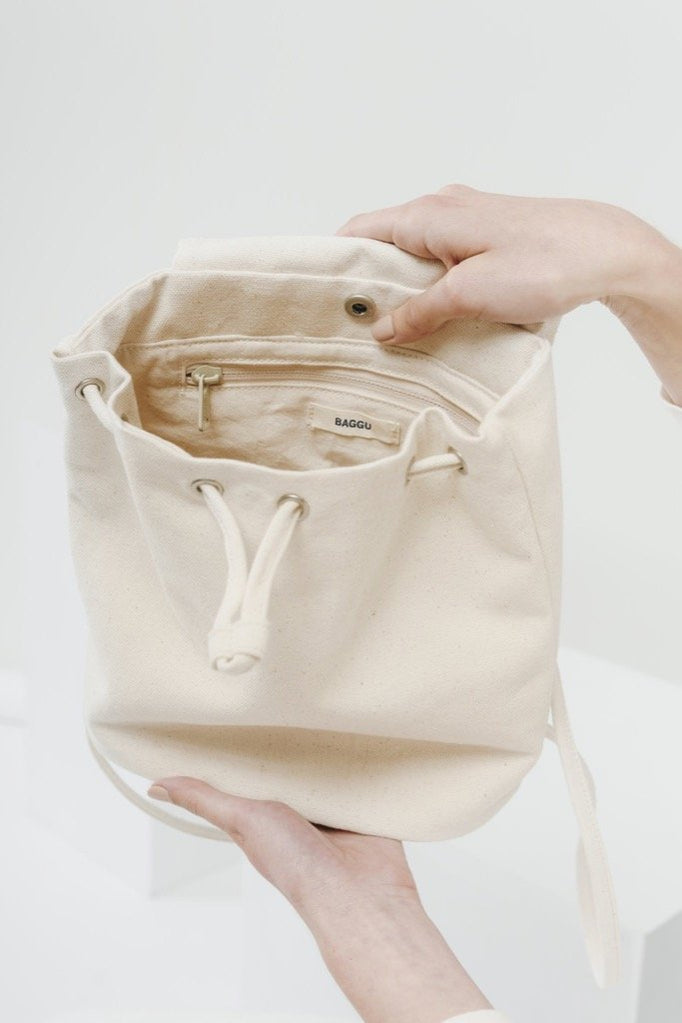 Natural Canvas Mini Backpack