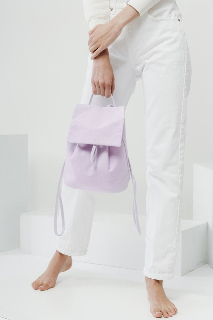 Lilac Canvas Mini Backpack