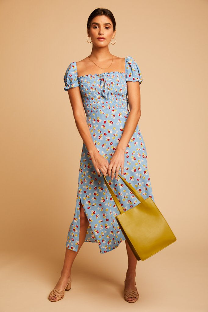 Blue Jasmin Castilo Midi Dress