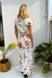 90s Floral Bias Cut Maxi Dress