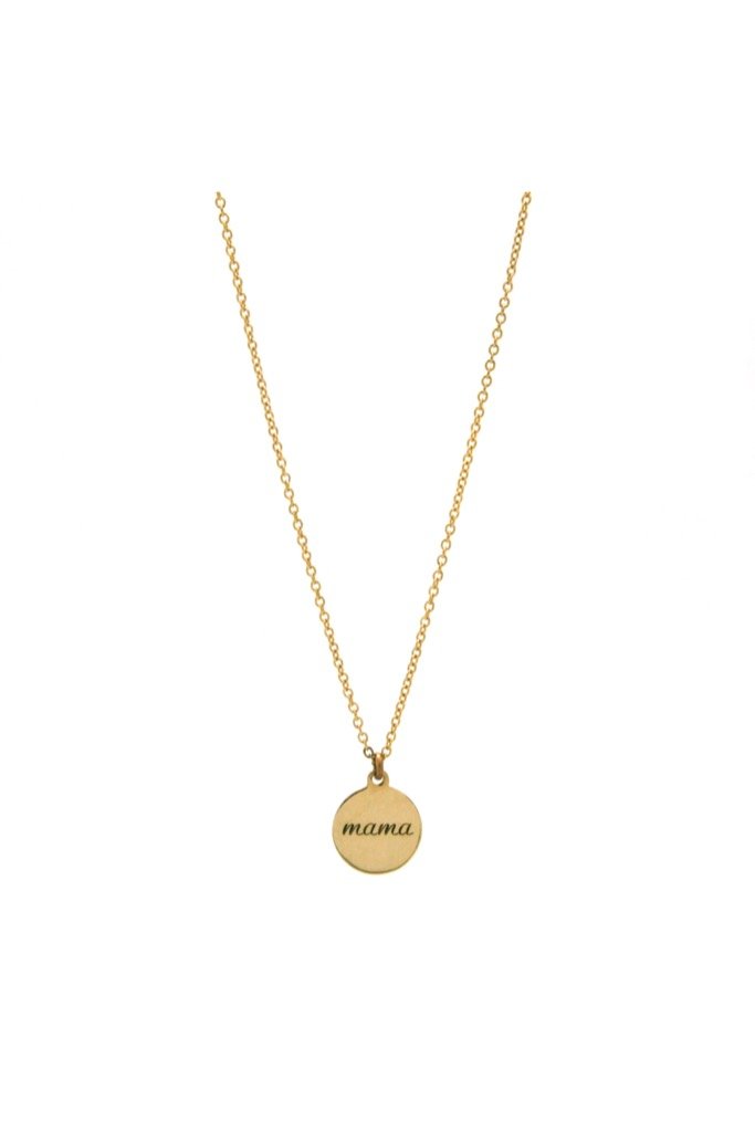 Gold Mama Disc Necklace