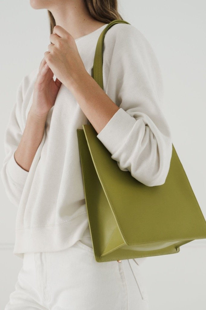 Spanish Moss Medium Leather Tote