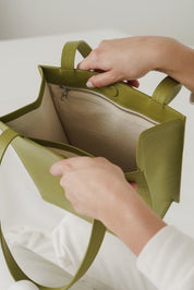 Spanish Moss Medium Leather Tote