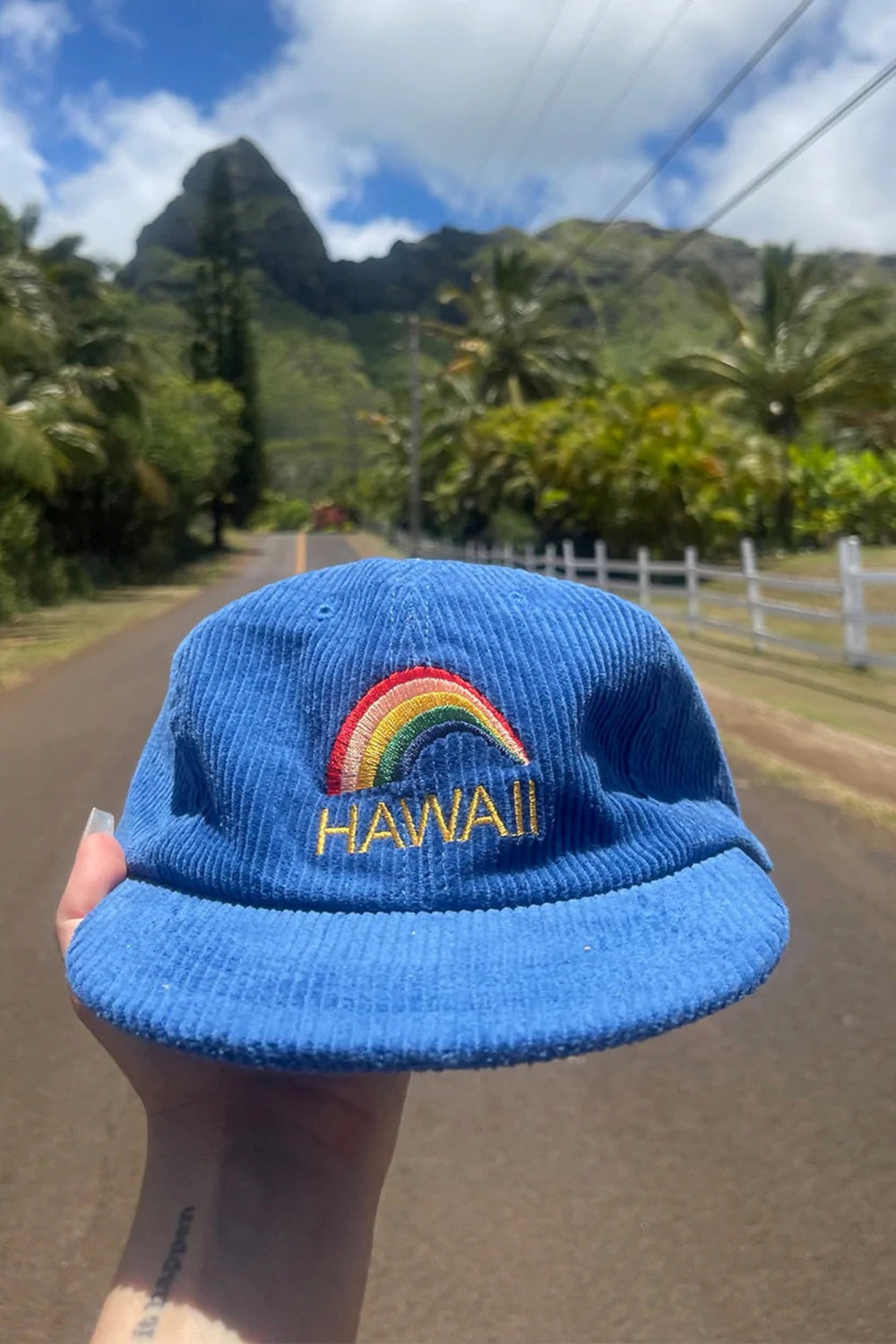 Navy Cord Hawaii Hat