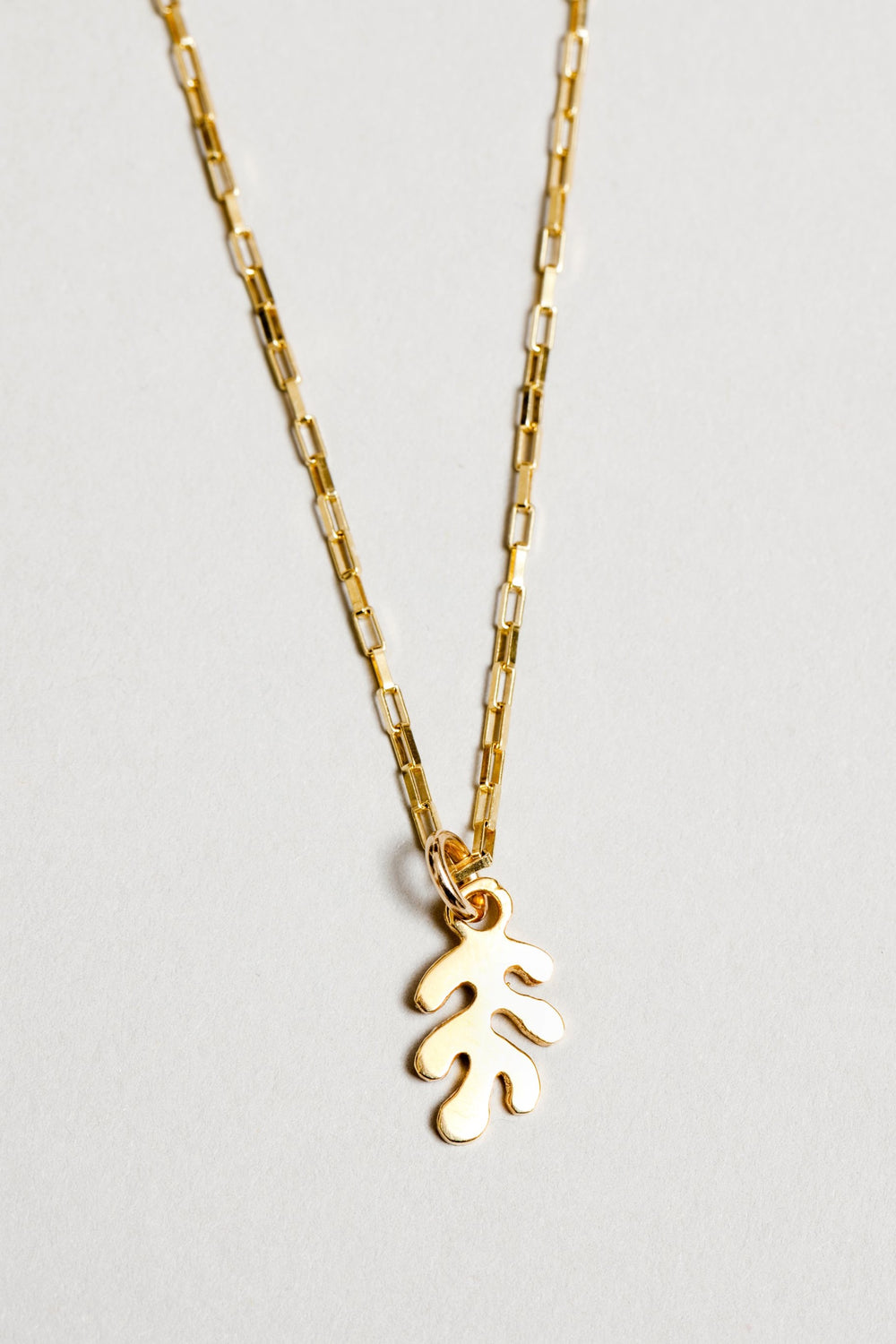 Gold Charm Leaf Necklace