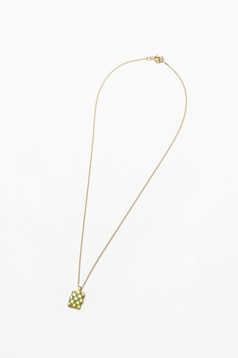 Green + Gold Penny Necklace