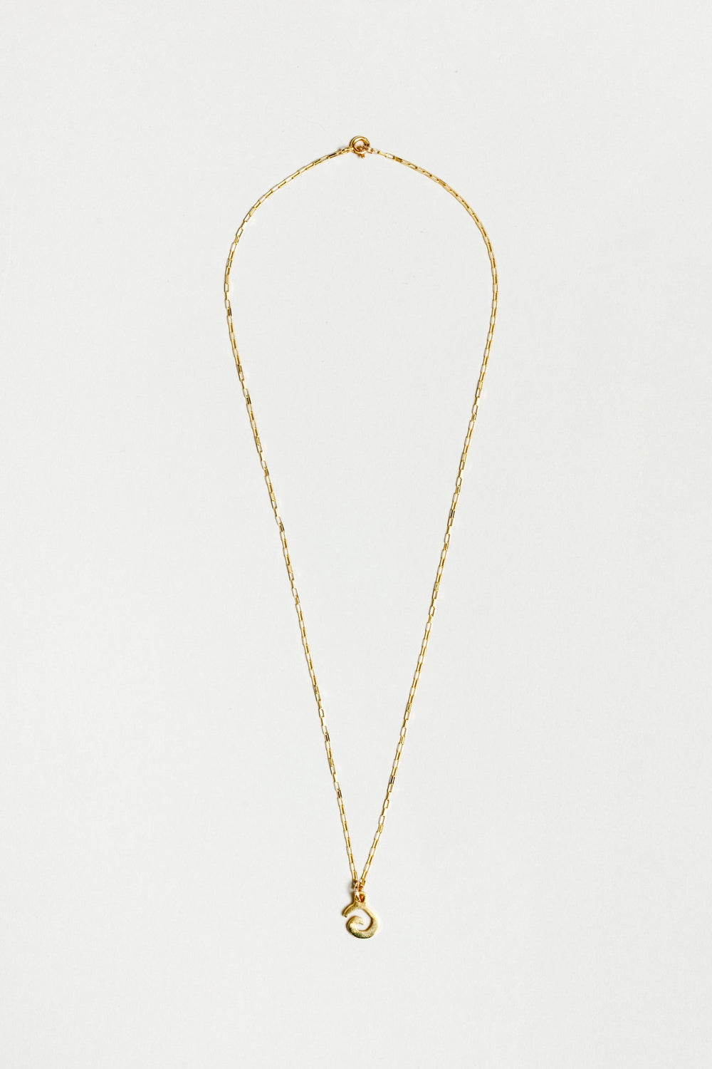 Gold Charm Swirl Necklace