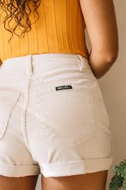 Off White Cord Dusters Shorts