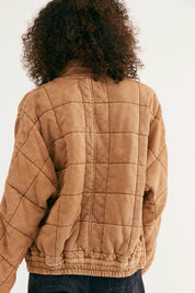 Toasted Coconut Dolman Quilted Jacket