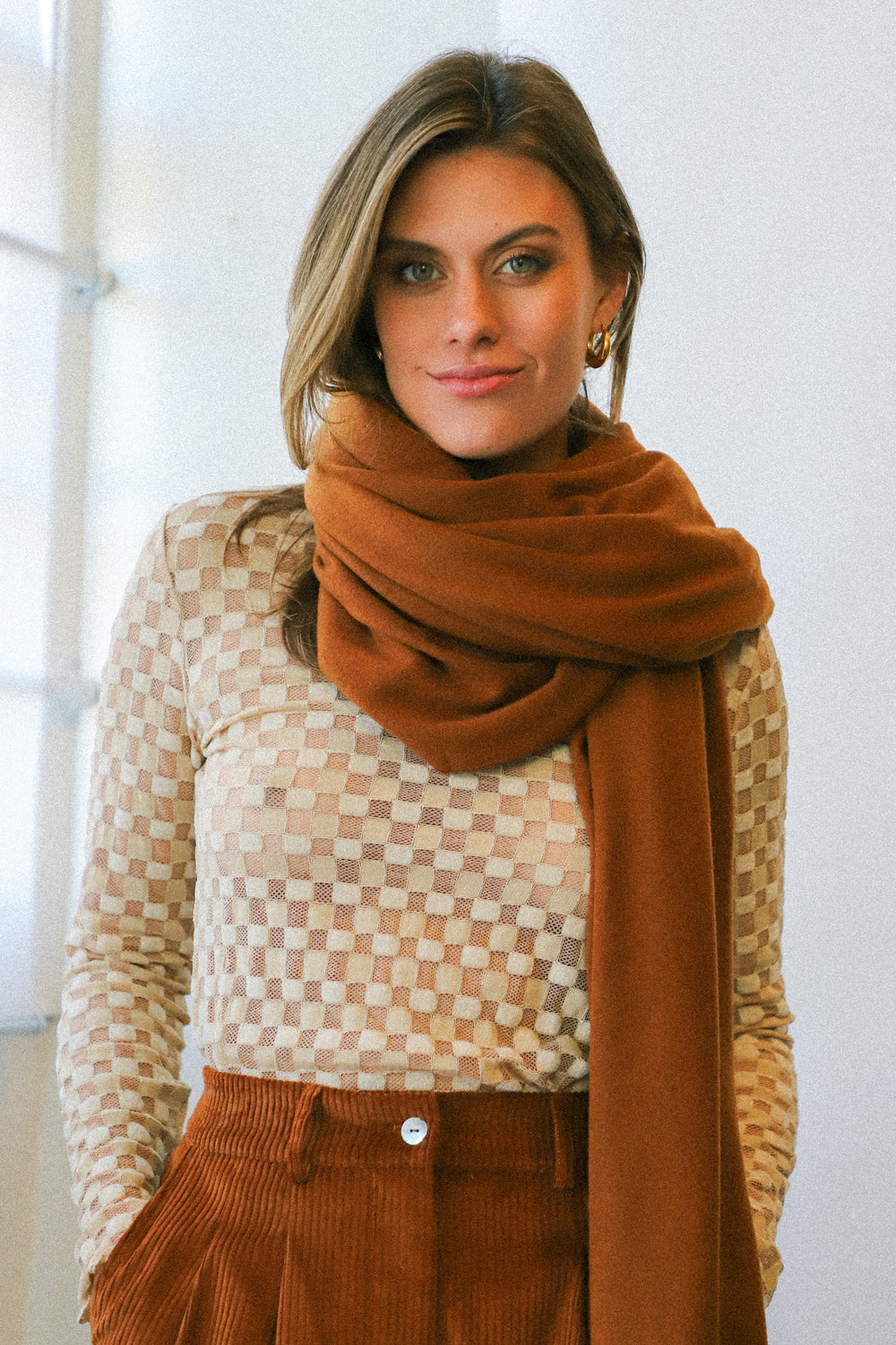 Cocoa Sweater Blanket Scarf