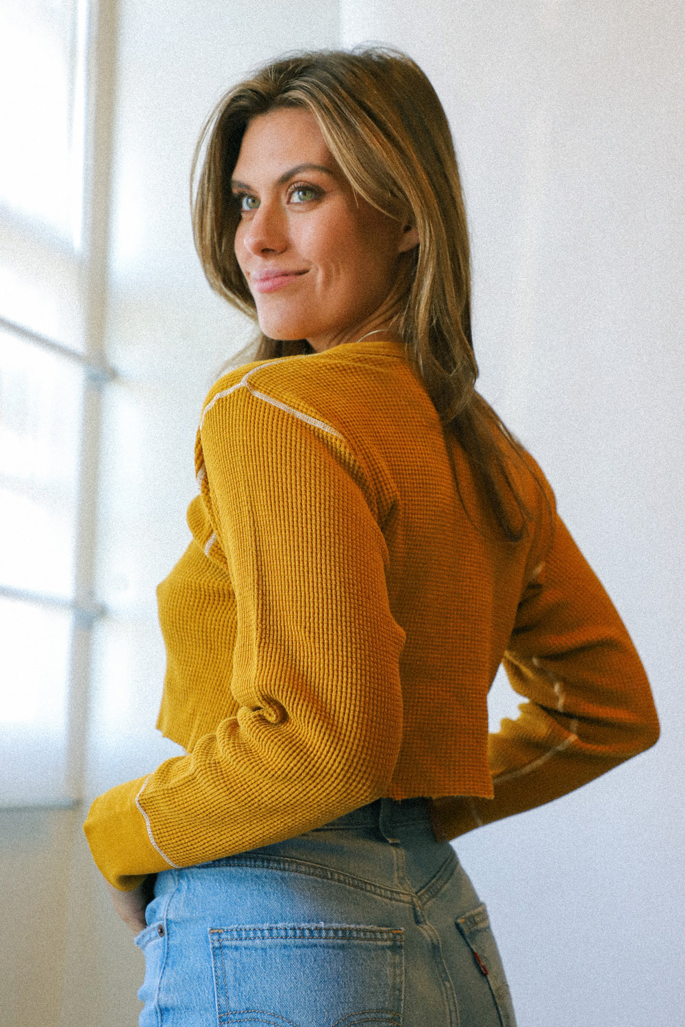 Ochre Cropped Thermal