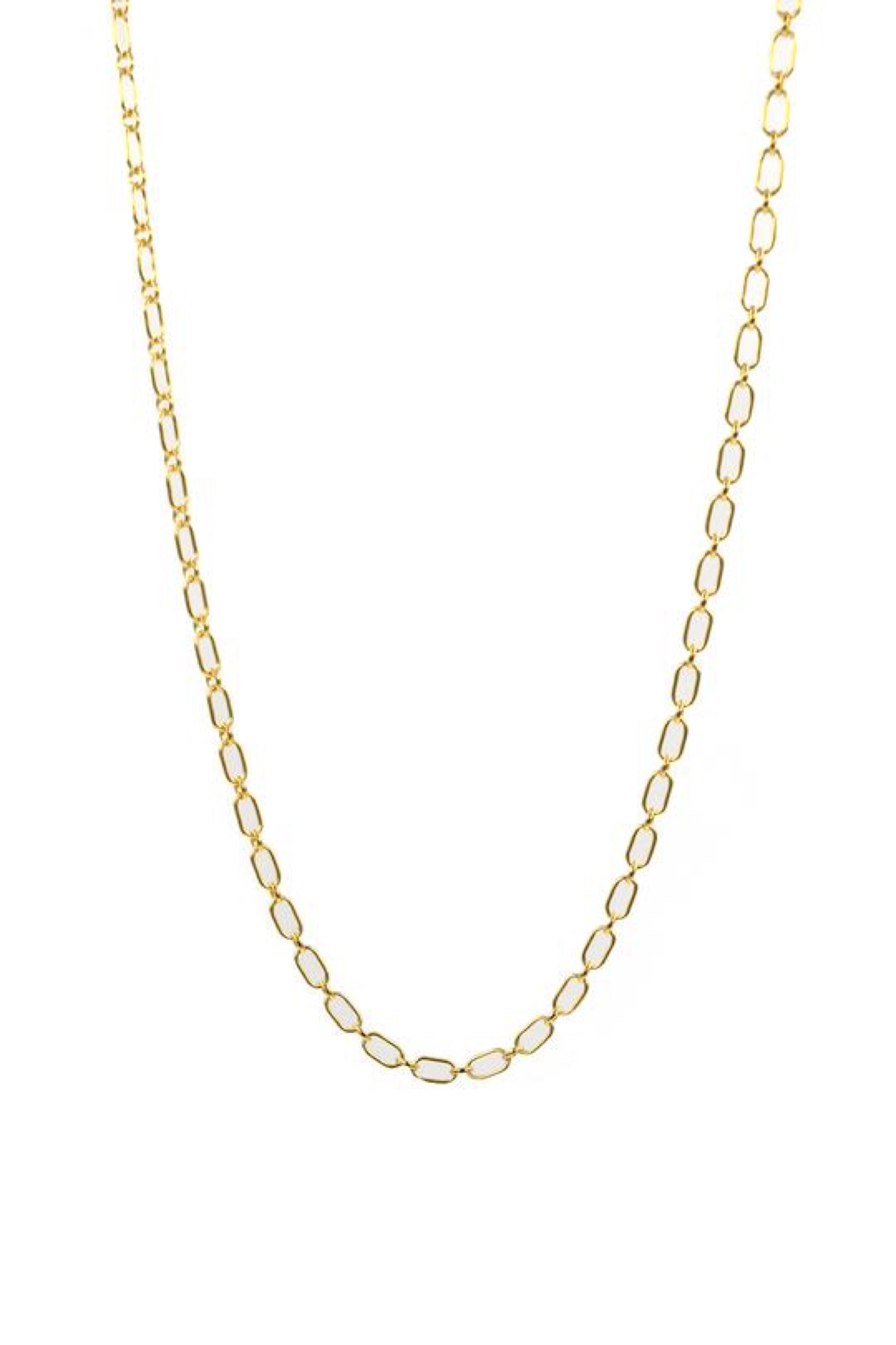 Gold Oval Chain Necklace