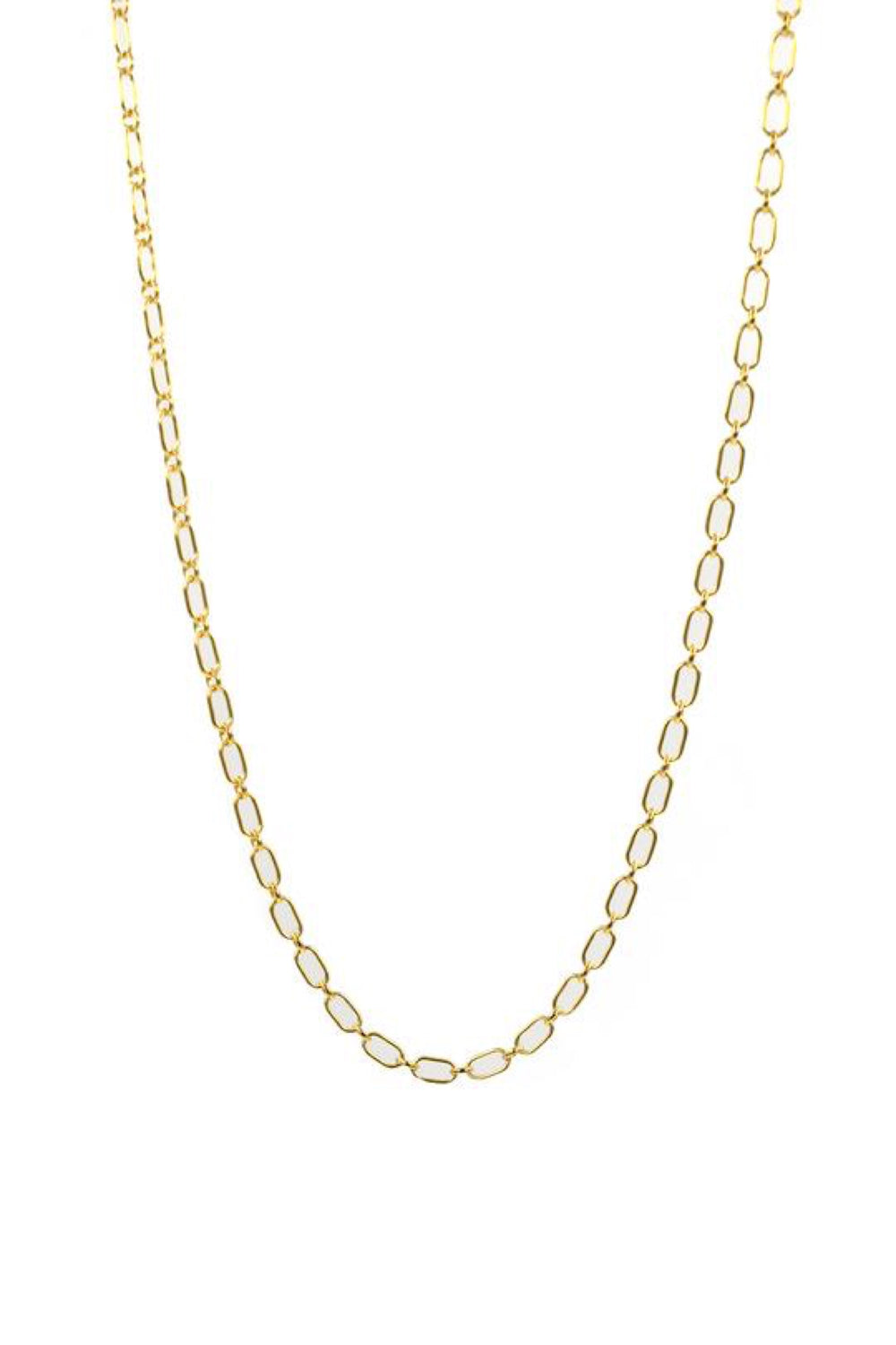 Gold Oval Chain Necklace
