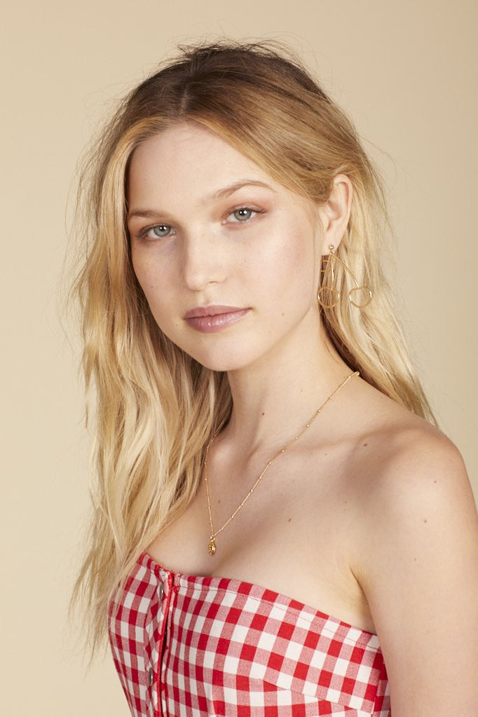 Gold Cherry Earrings