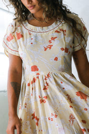 Copper Floral Dress