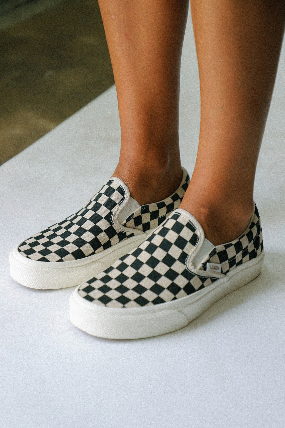 Natural Eco Theory Checkerboard Slip-On