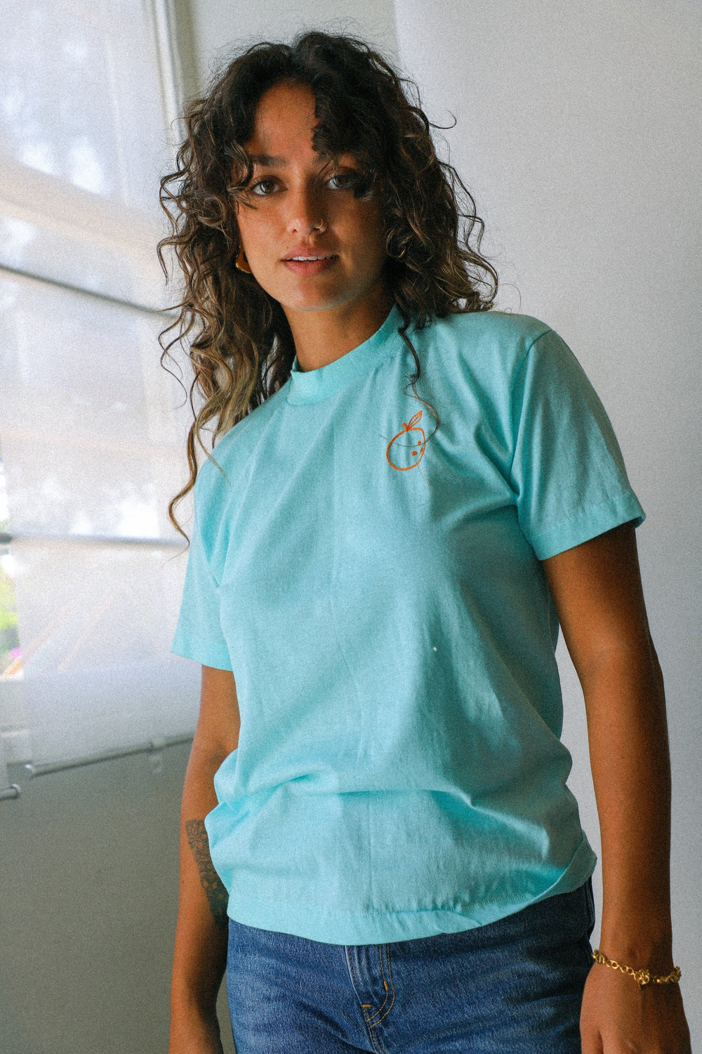 Prism X Large Lemonade Turquoise Orange Tee