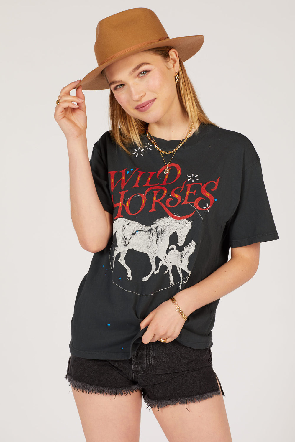 Vintage Black Wild Horses Tee