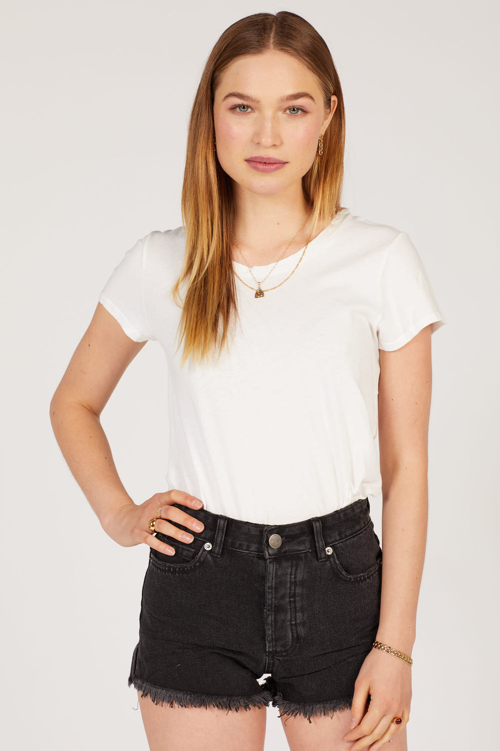 White Luxe Frank Tee