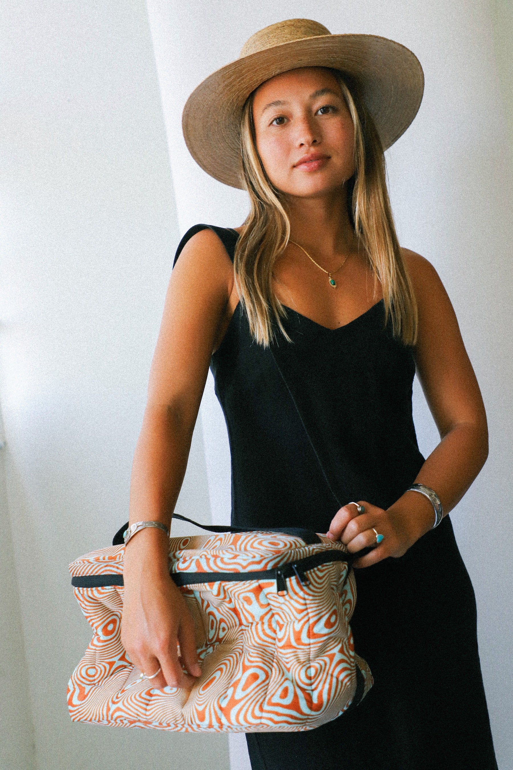 Pool Trippy Swirl Puffy Cooler Bag