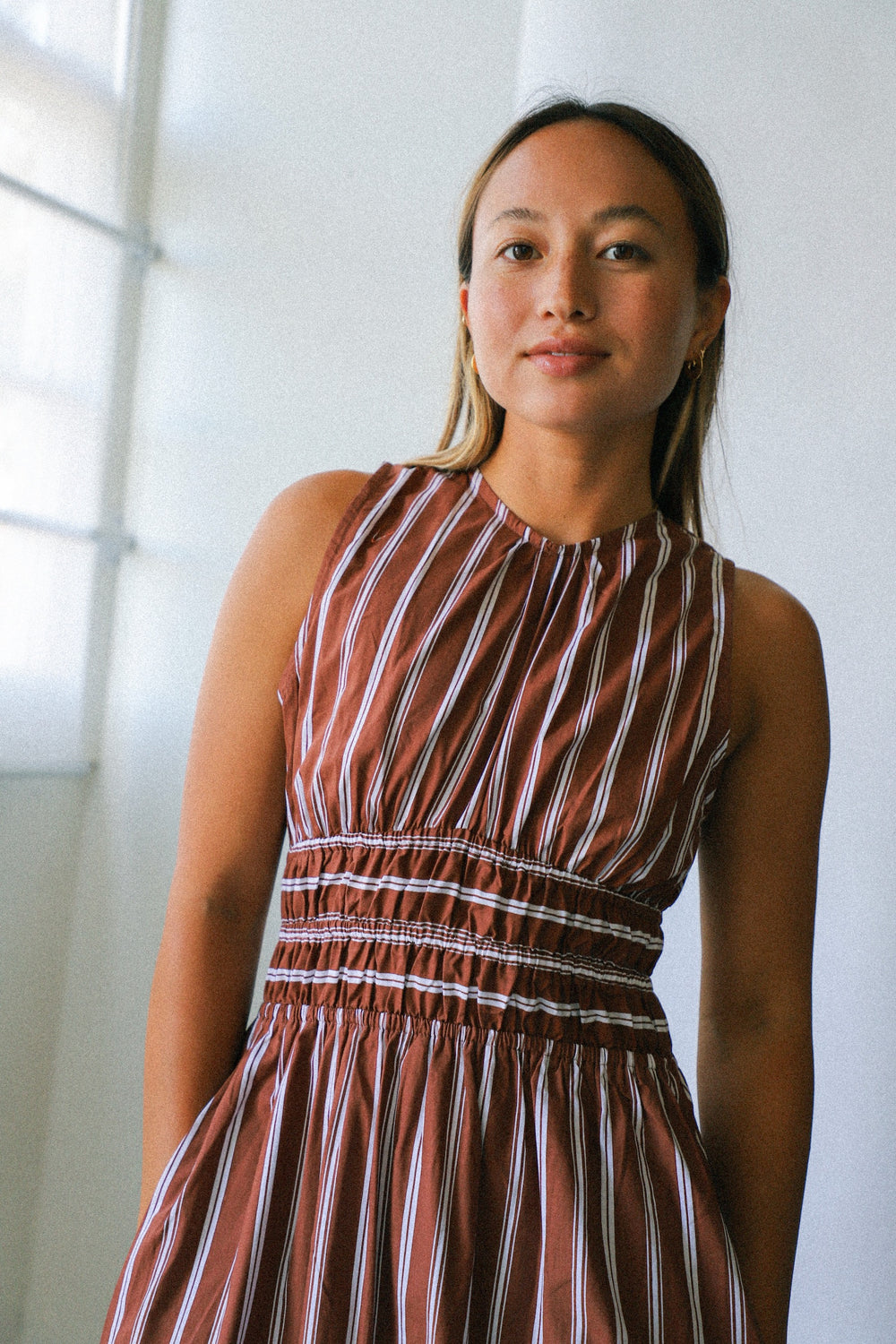 Maya Stripe Jean Dress