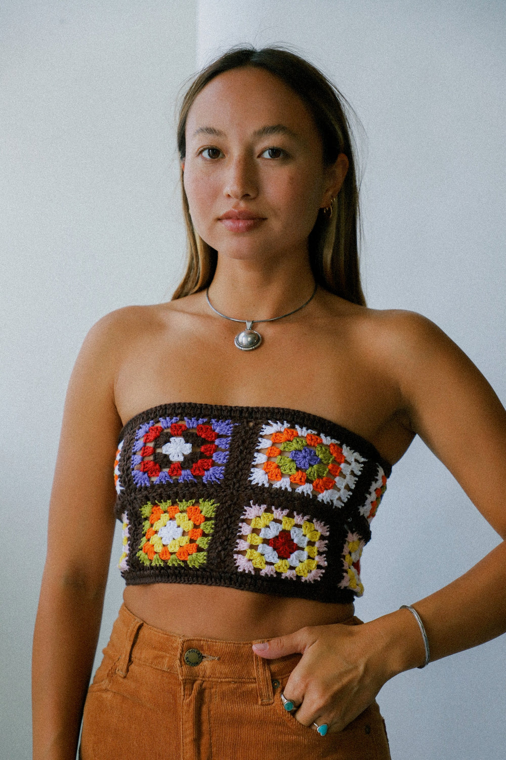 Patchwork Floral Tube Top