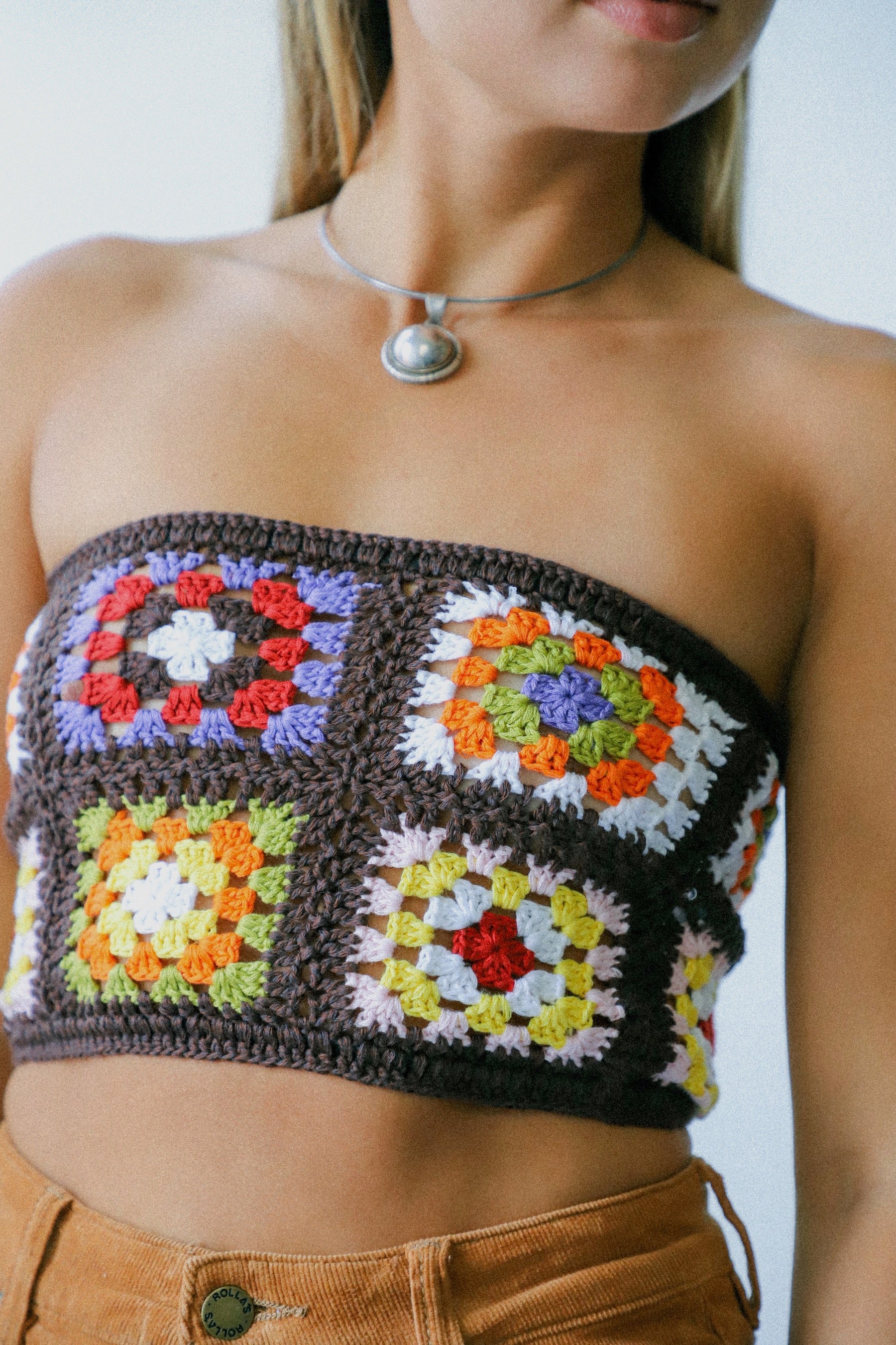 Patchwork Floral Tube Top