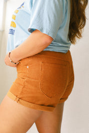Tan Cord Dusters Shorts