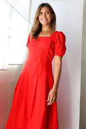 Tomato Red Naomi Dress