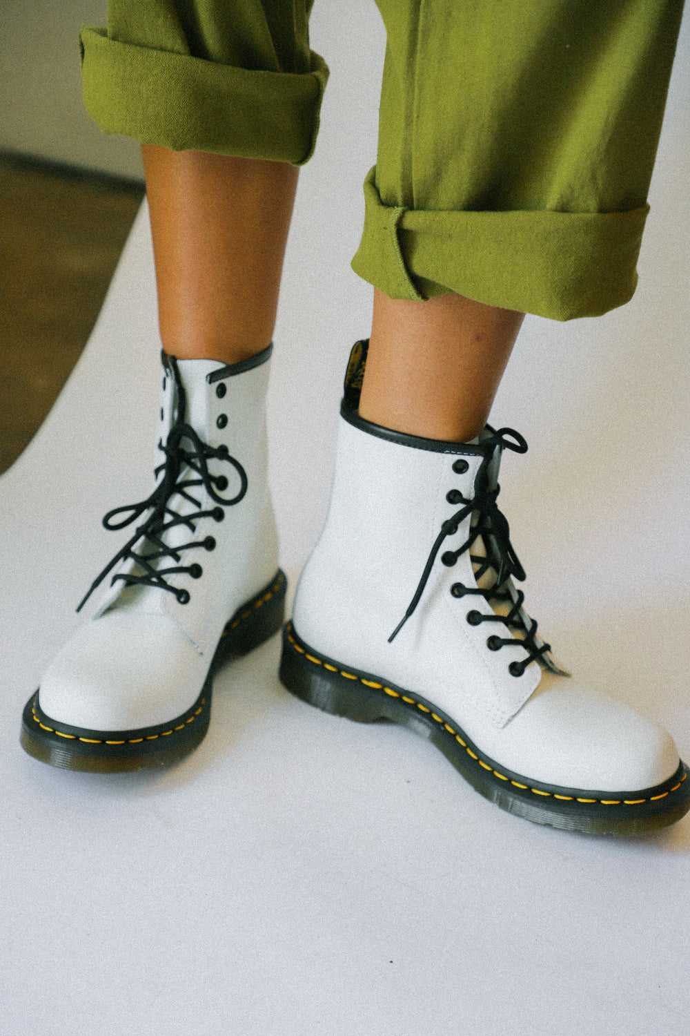 White Smooth Leather 1460 Boot