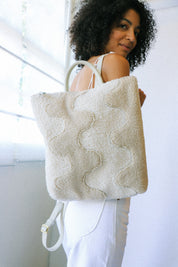 Beige Waves Backpack
