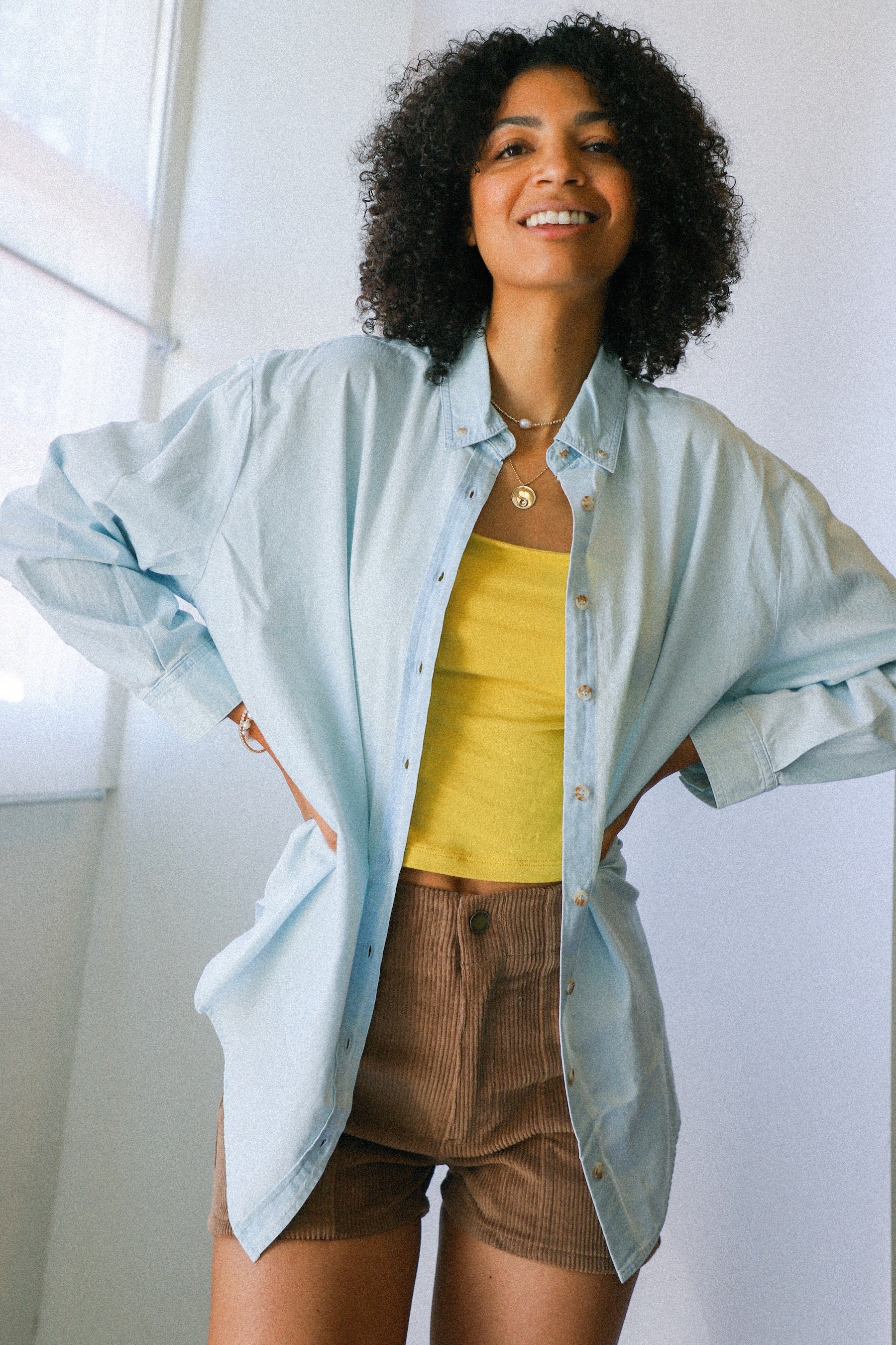 Light Blue Super Slouch Shirt