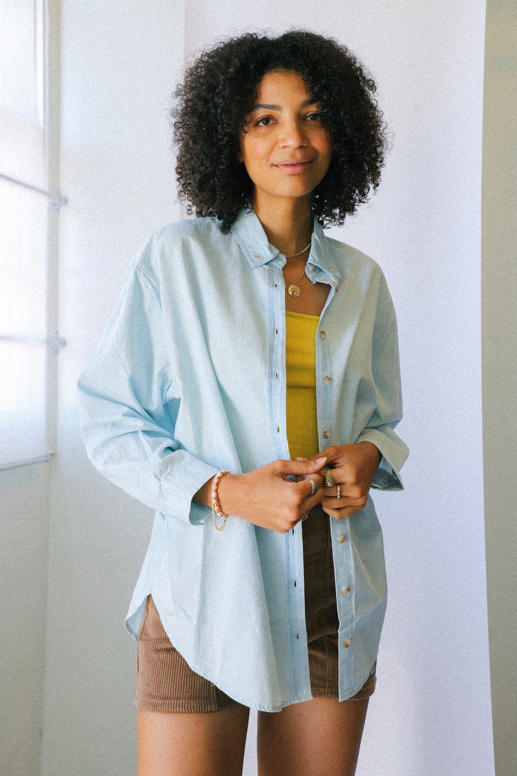 Light Blue Super Slouch Shirt