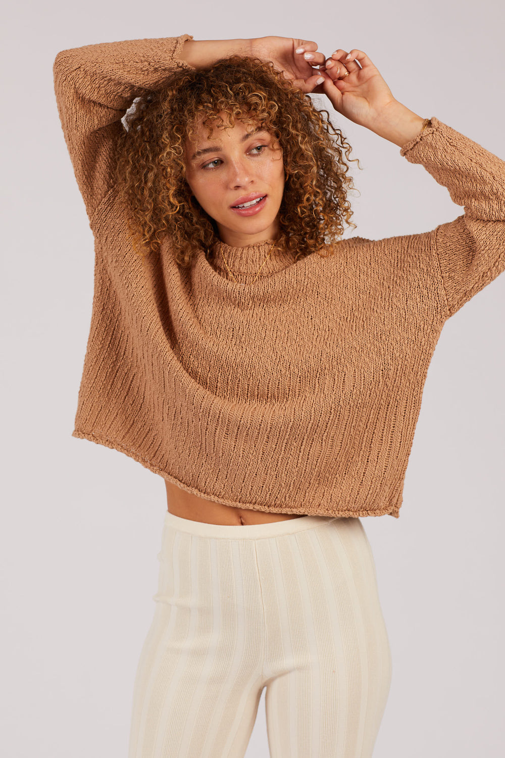 Camel Nubby Sweater